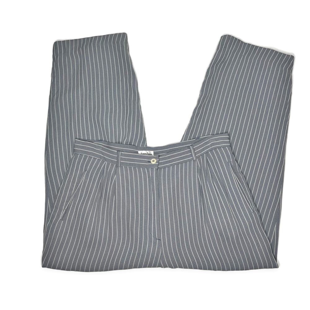 Vintage Neiman Marcus Cropped Ankle Pinstripe Trouser Pants Womens sz 18